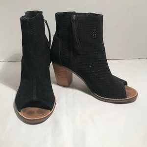 Black Peep Toe Toms Booties
